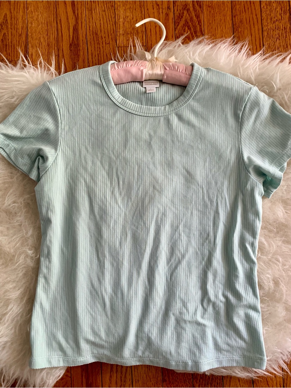 Womens Patagonia short Sleeve Ribbed Tee - Light Mint